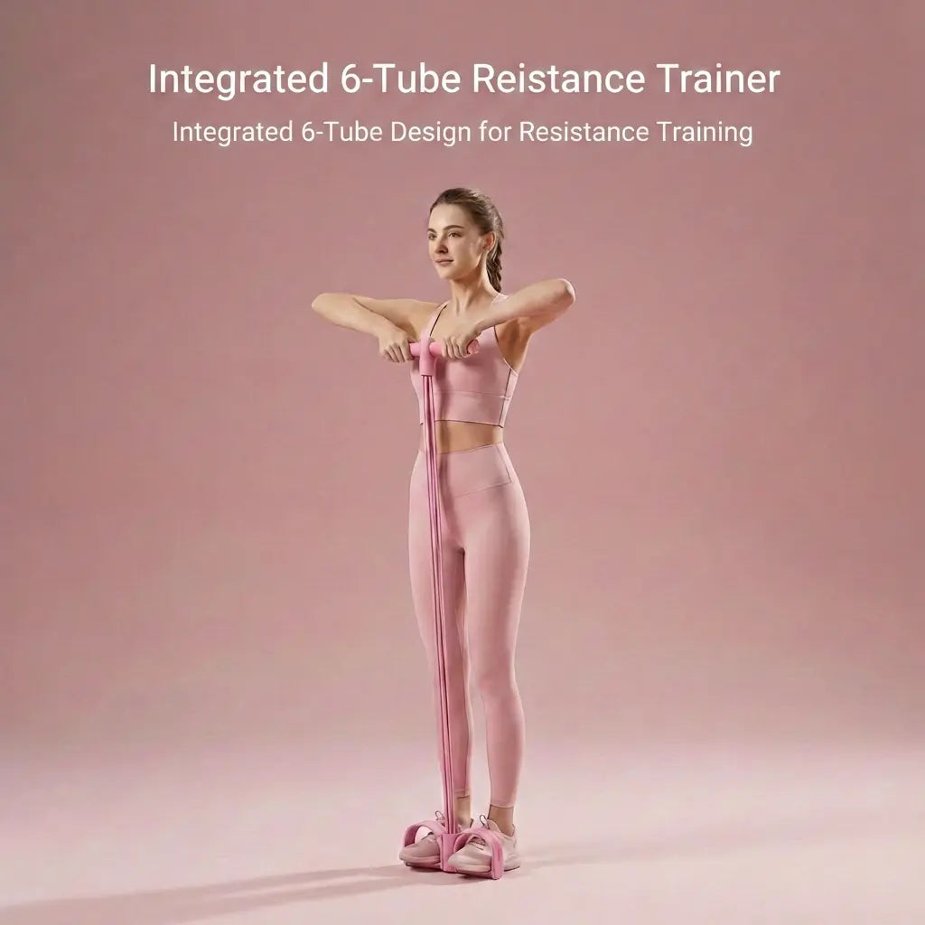 Professional Multifunctional Home Fitness Resistance Training Set with Resistance Trainer, Thigh Trainer, and Weighted Jump Rope