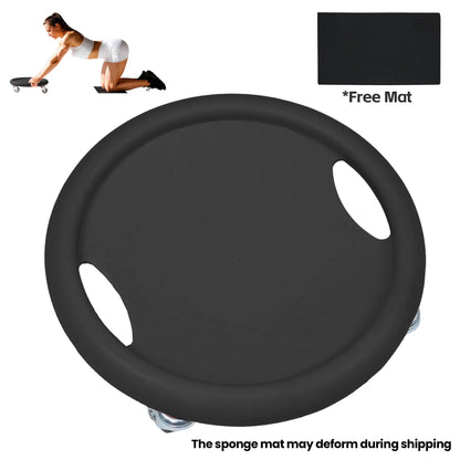 KYOUBY Adjustable Ab Roller Wheel with Four Anti-Slip PU Wheels - Core Coaster and Abdominal Exercise Board for Home Workouts and Core Training