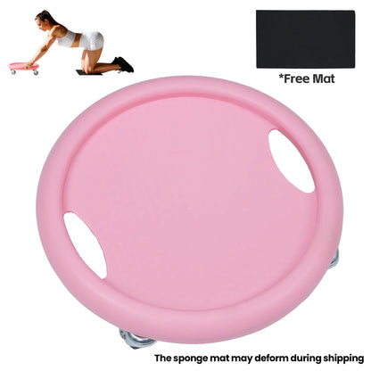 KYOUBY Adjustable Ab Roller Wheel with Four Anti-Slip PU Wheels - Core Coaster and Abdominal Exercise Board for Home Workouts and Core Training