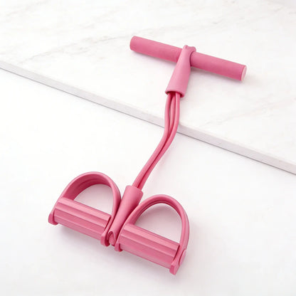 Professional Multifunctional Tension Rope - 4-Tube Elastic Yoga Pedal Resistance Band for Abdominal, Waist, Arm, and Leg Stretching, Made from Natural Latex