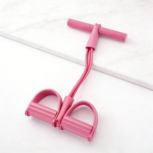 Professional Multifunctional Tension Rope - 4-Tube Elastic Yoga Pedal Resistance Band for Abdominal, Waist, Arm, and Leg Stretching, Made from Natural Latex