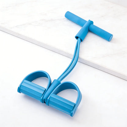 Professional Multifunctional Tension Rope - 4-Tube Elastic Yoga Pedal Resistance Band for Abdominal, Waist, Arm, and Leg Stretching, Made from Natural Latex