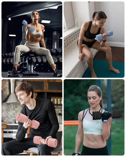 YOTTOY 4-in-1 Adjustable Dumbbell Set for Women - Compact 2-5 lbs Hand Weights with Ergonomic Non-Slip Design for Home Gym